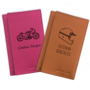 Porta-documentos en cuero para la moto personalizado