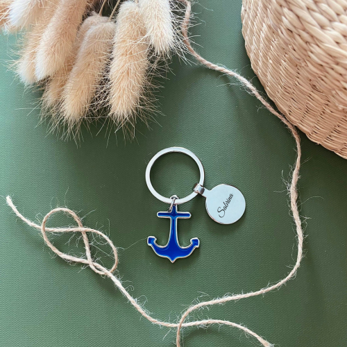 Llavero ancla grabado