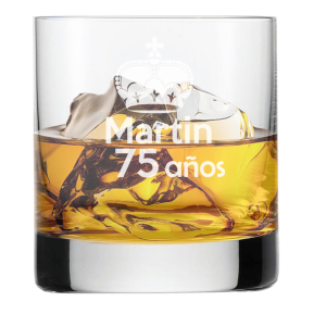 Vaso de whisky personalizado de cumpleaños