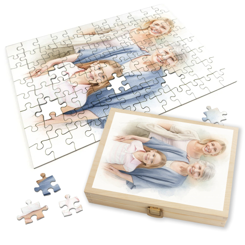 Puzzle de una foto transformada en acuarela