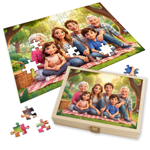Puzzle de una foto transformada en animaci&oacute;n 3D