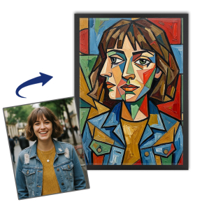 Retrato art�stico de estilo cubista