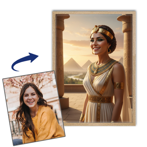 Retrato de una mujer transformada en figura hist&oacute;rica