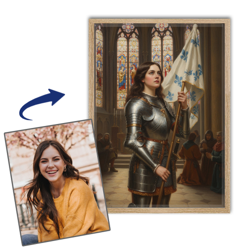 Retrato de una mujer transformada en figura hist&oacute;rica