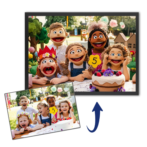 Retrato estilo marioneta a partir de una foto