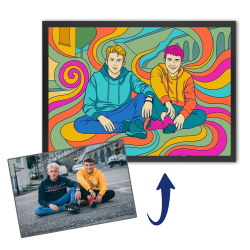 Retrato psicod&eacute;lico a partir de una foto