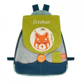 Mochila Personalizada Modelo Panda Rojo