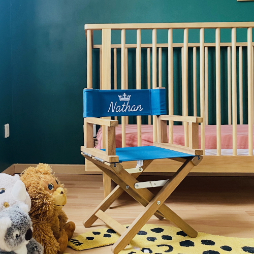 Silla de director de cine bordada para beb&eacute;
