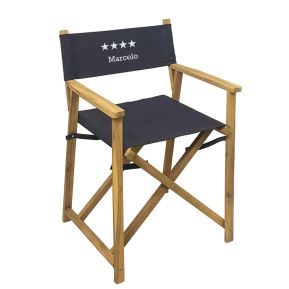 Silla de director de cine deluxe brodada estrella(s) Silla de director de cine deluxe brodada estrella(s)