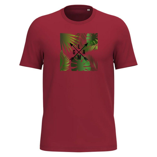 Camiseta hombre con palmeras y flechas 100% algodón orgánico