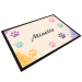 Alfombrilla para comedero personalizada huellitas Alfombrilla para comedero personalizada huellitas
