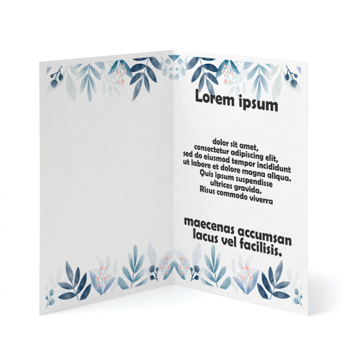 Tarjeta de felicitaci&oacute;n Flores azules