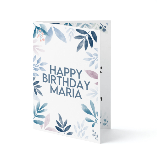 Tarjeta de felicitaci&oacute;n Flores azules