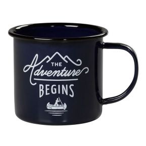 Taza esmaltada the Adventure Begins azul Taza esmaltada the Adventure Begins azul
