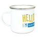 Taza esmaltada personalizada Hello