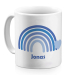 Taza de arcoíris personalizada
