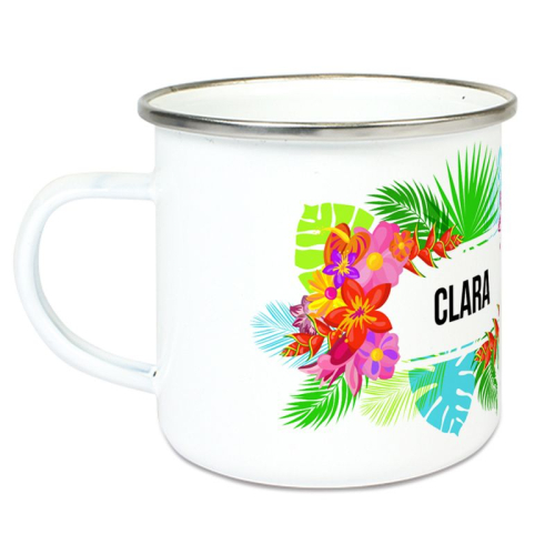 Taza personalizada flores exoticas