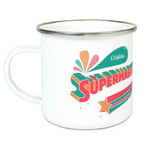 Taza esmaltada personalizada Súper Maestra