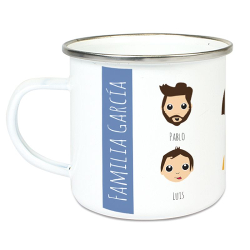 Taza esmaltada  personalizada We Are Family