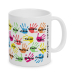 Taza personalizada con manos de niños y sus nombres Taza personalizada con manos de niños y sus nombres