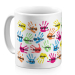 Taza personalizada con manos de niños y sus nombres Taza personalizada con manos de niños y sus nombres