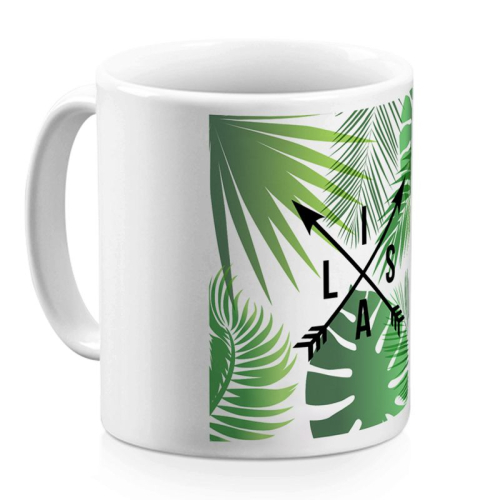 Taza personalizada palmeras y flechas