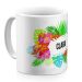 Taza personalizada flores exoticas