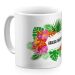 Taza personalizada flores exoticas