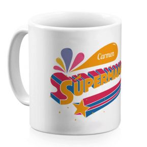 Taza esmaltada personalizada con mensaje soleado