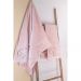 Suave toalla rosa bordada