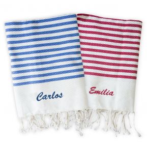 Fouta marinera de playa personalizada