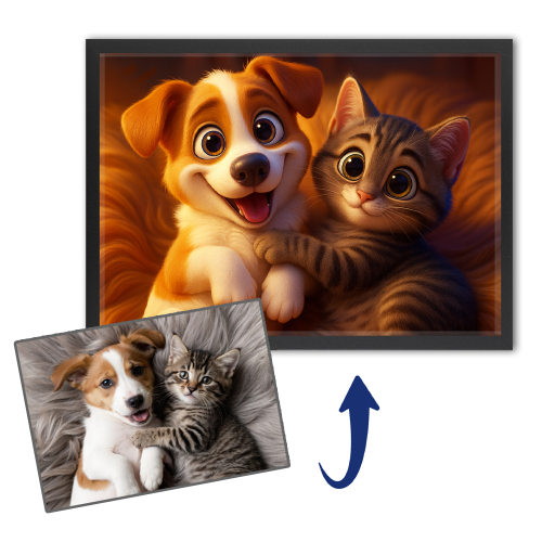 Retrato de animal al estilo de una película de animación 3D