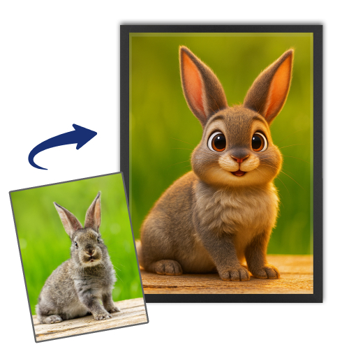 Retrato de animal al estilo de una película de animación 3D