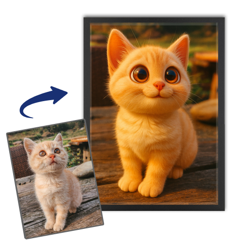 Retrato de animal al estilo de una película de animación 3D