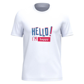 Camiseta personalizada HELLO 100% algodn orgnico 
