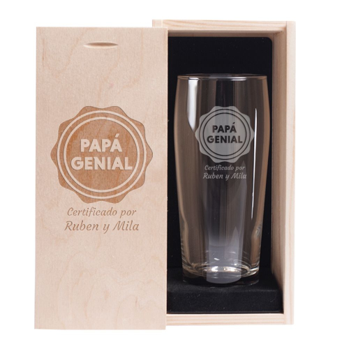 Vaso de cerveza personalizado de papá
