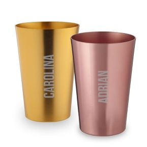 Vaso de aluminio grabado Vaso de aluminio grabado