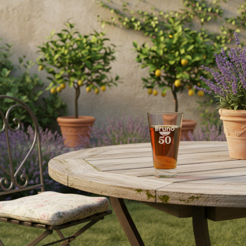 Vaso personalizado de licor cumplea&ntilde;os � estilo bistr&oacute;