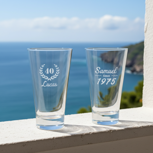 Vaso personalizado de licor cumplea&ntilde;os � estilo bistr&oacute;