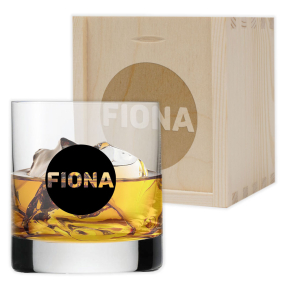 Vaso de whisky con nombre personalizado