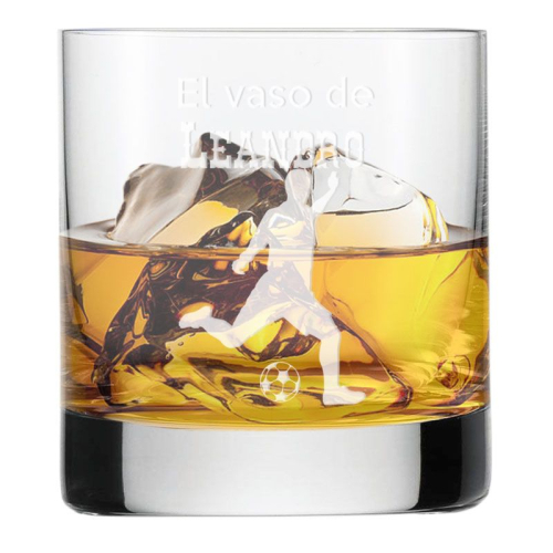 Vaso de whisky personalizado de deportista