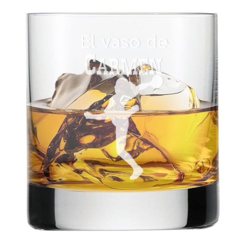 Vaso de whisky personalizado de deportista