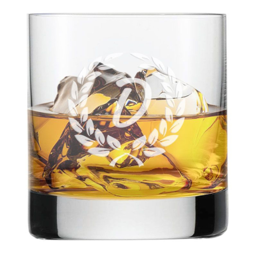 Vaso de whisky personalizado inicial