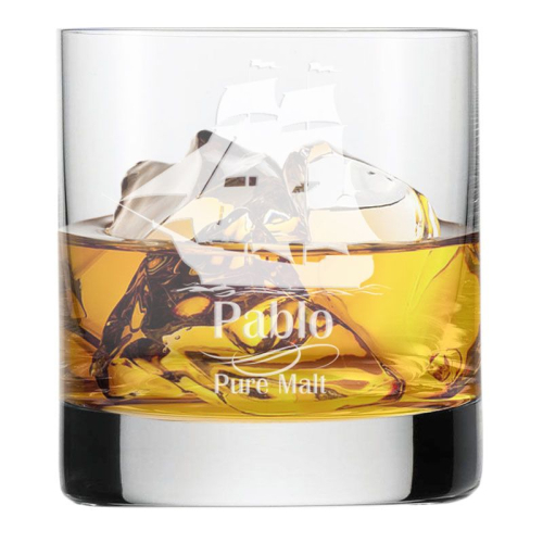 Vaso de whisky personalizado océano abierto