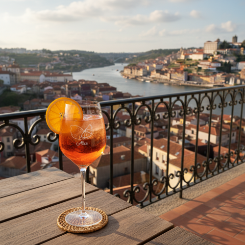Vaso de Spritz grabado con nombre