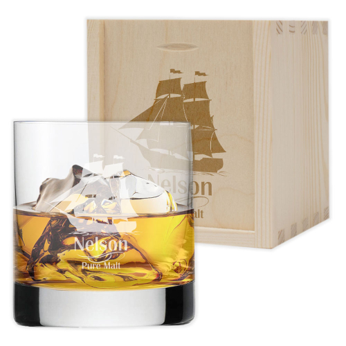 Vaso de whisky personalizado océano abierto