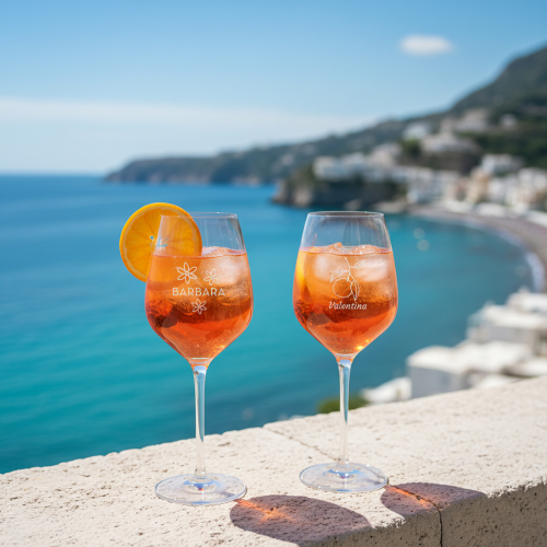 Vaso de Spritz grabado con nombre