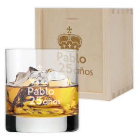 Vaso de whisky personalizado de cumpleaos