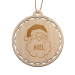 Bola de navidad de madera personalizada