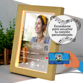 Cancin personalizada en marco LED